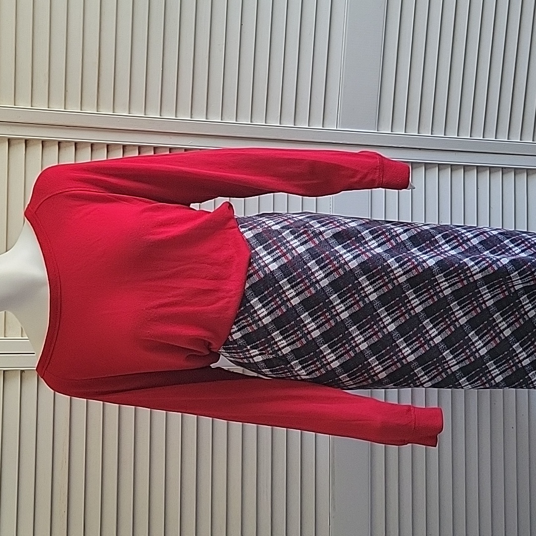 Cato Womans Sz 14/16 Plaid Skirt Long A-Line